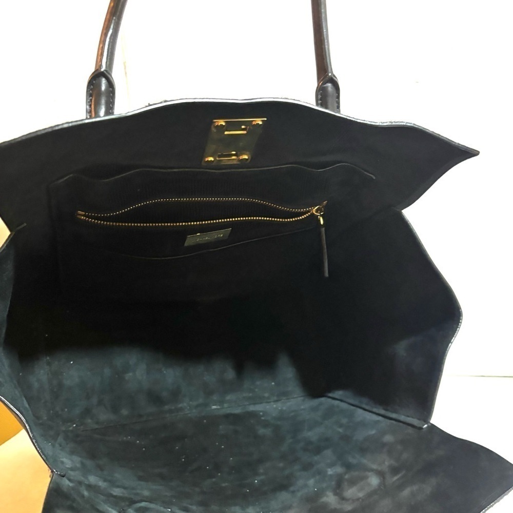 Michael kors calfskin hair/ leather Elegant Black Leather Tote Bag - Picture 9 of 12